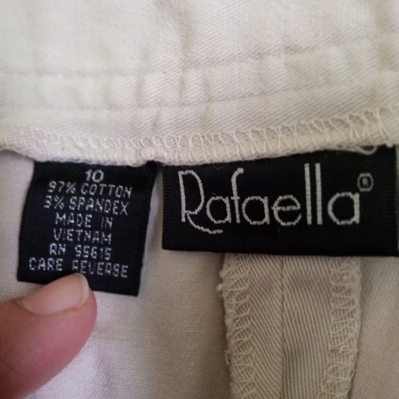 Rafaella cropped khaki cargo pants women size 10 - Picture 4 of 7